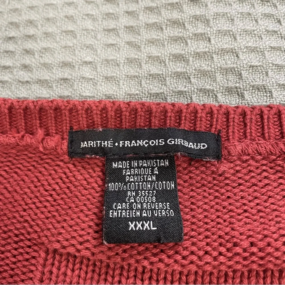 Vintage‎ Marithe + Francois Girbaud Sweater XXXL 3XL Mens Knit Crewneck Red